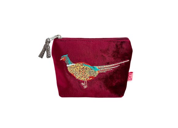 Mini Pheasant Purse by Lua, Burgundy Red