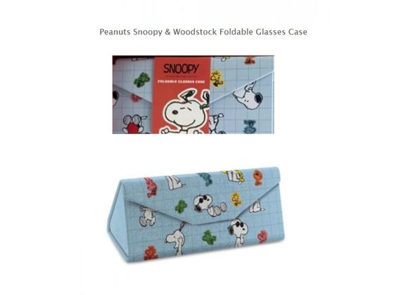 Peanuts Snoopy & Woodstock Foldable Glasses Case