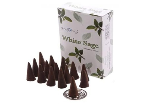 Pack of 15 White Sage Incense Cones