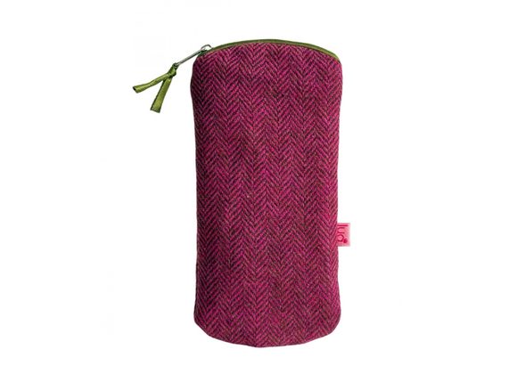 Pink Herringbone Glasses Pouch by Lua