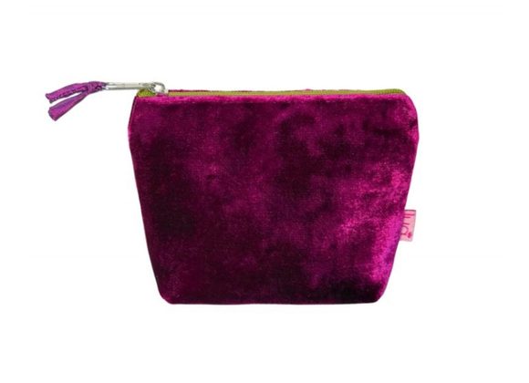 Burgandy Mini Velvet Purse by Lua