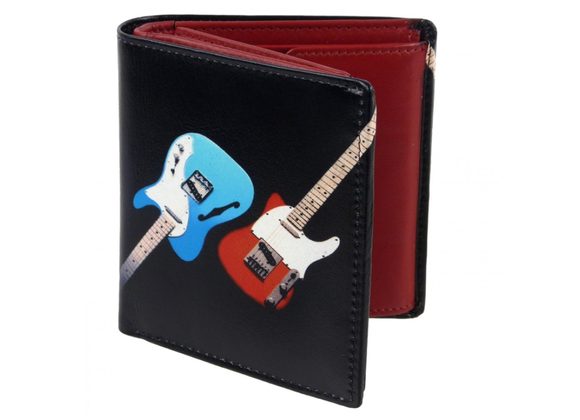 Guitar leather Bi-Fold Wallet by Golunski with RFID Protection