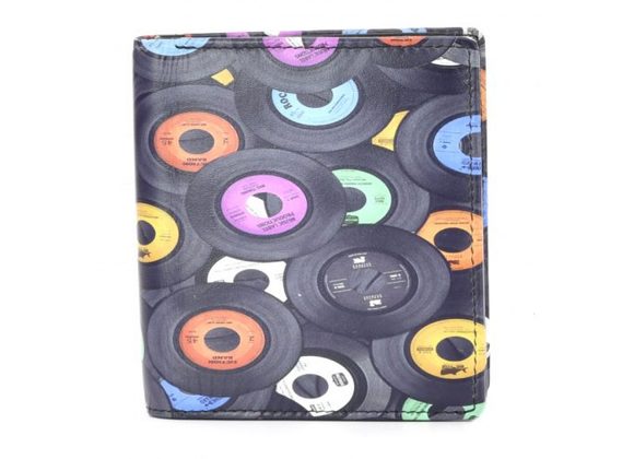 Vinyl Records leather Bi-Fold Wallet by Golunski with RFID Protection