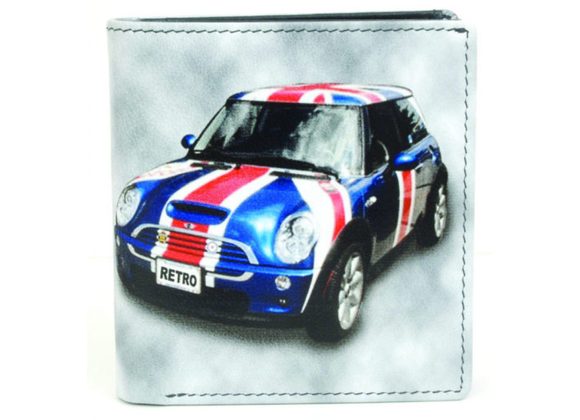 Car, Union Flag leather Bi-Fold Wallet by Golunski with RFID Protection