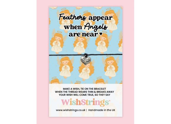 Feathers appear when Angels are near - WishStrings Wish Bracelet