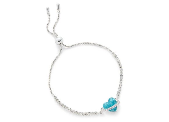 Planet Heart silver plated Bracelet by Equilibrium