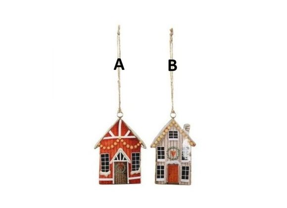 Festive House metal hanging decoration (2 designs)