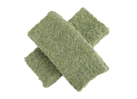 Green Fingerless Mittens / Gloves