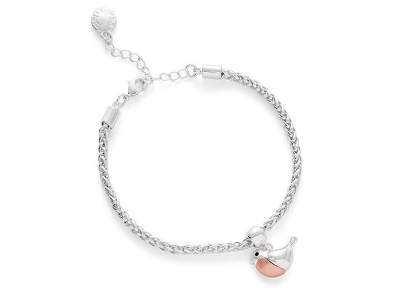 Robins appear two tone Silver Plated Bracelet by Equilibrium