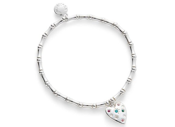 Silver plated fancy Heart Bracelet by Equilibrium