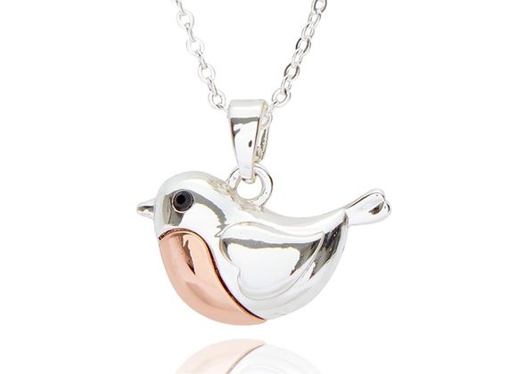 Robin two tone Silver Plated Pendant by Equilibrium