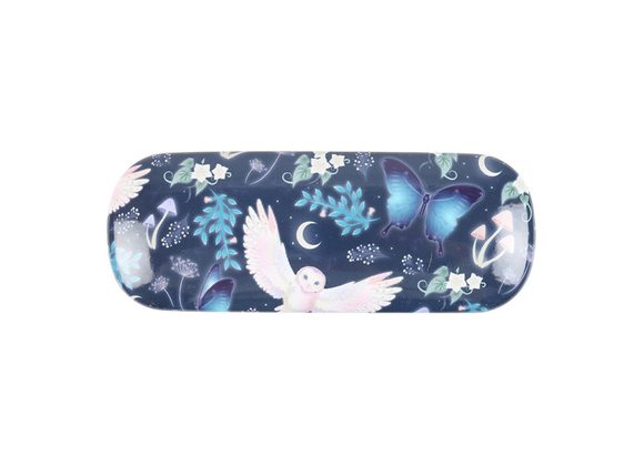 Night Flight Owl Print Glasses Case