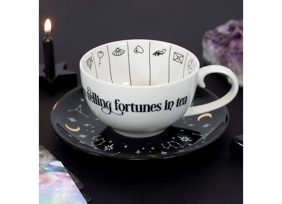 Fortune Telling Ceramic Teacup & Saucer