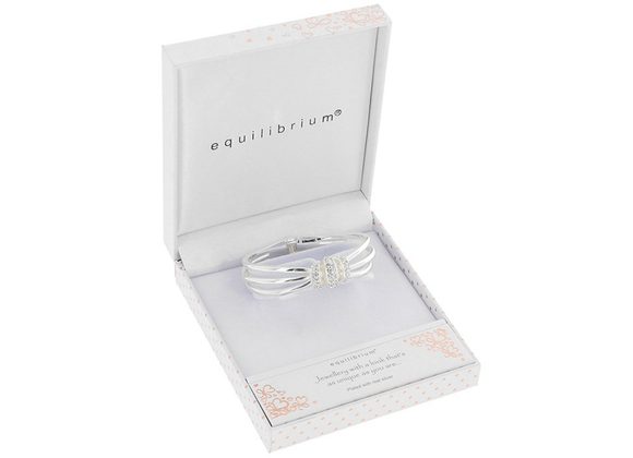 Sparkle Silver Plated Bangle by Equilibrium