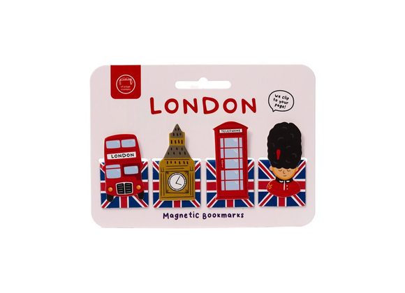 London Souvenir Shaped Magnetic Bookmark Set