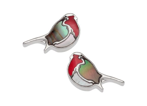 Small Robin stud Earrings by Tide Jewellery