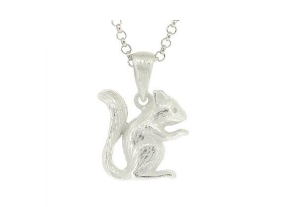 925 Silver Squirrel Pendant & Chain