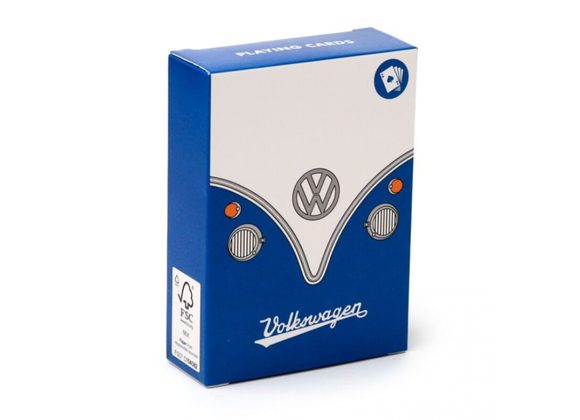 Blue Volkswagen VW T1 Camper Bus Standard Playing Card Deck