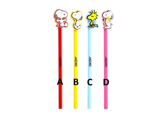 Peanuts Snoopy & Woodstock Pencil with PVC Topper