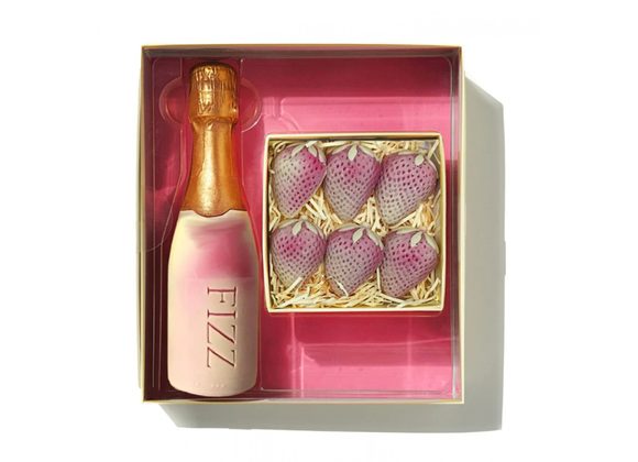 Chocolate Fizz and Strawberries Gift Box, by Choc on Choc
