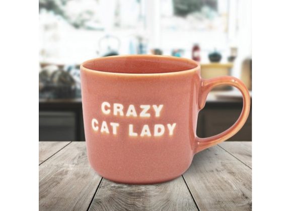 Pink Crazy Cat Lady Mug