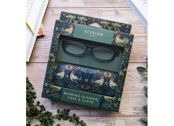 Reading Glasses Set +2.0 Strength - William Morris Birds
