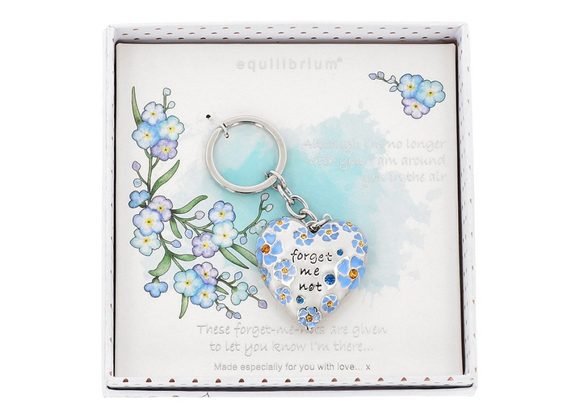 Forget Me Not Heart Keyring by Equilbrium