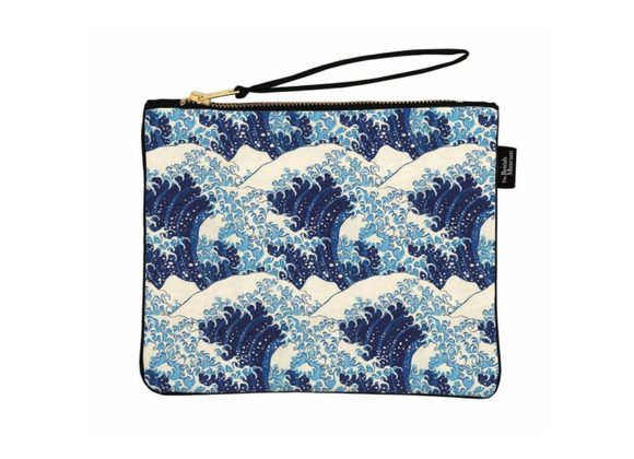 THE GREAT WAVE, Organic Cotton Canvas Pouch Bag