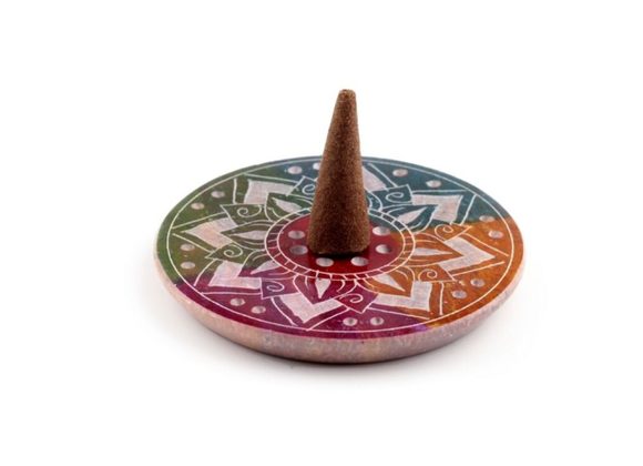 Soapstone Sunburst Incense stick Burner holder