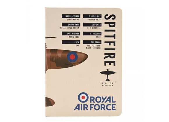 RAF A5 Lined Hardback Notebook - Spitfire