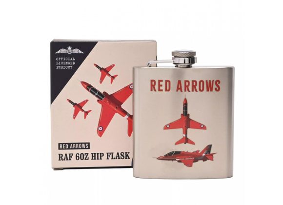 RAF 6oz Hip Flask - Red Arrows