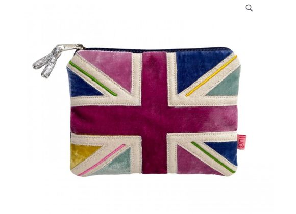 Colourful Velvet Union Jack Purse by Lua