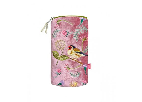 Goldfinch Pink Velvet Glasses Purse by Lua
