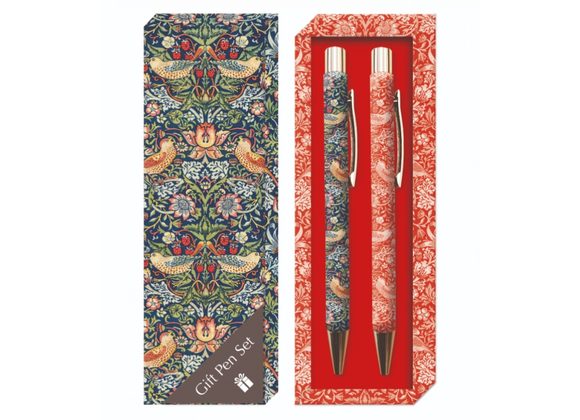 William Morris - Strawberry Thief Gift Pen set by The Gifted Stationery Co