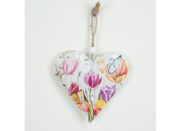 Hanging Tulips Heart Decoration