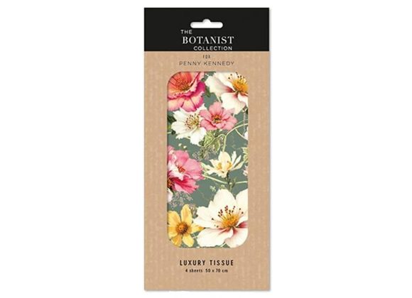 The Botanist Collection Tissue Paper- Flowers Green
