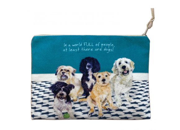 Full People Large Zip Purse / Cosmetic Bag