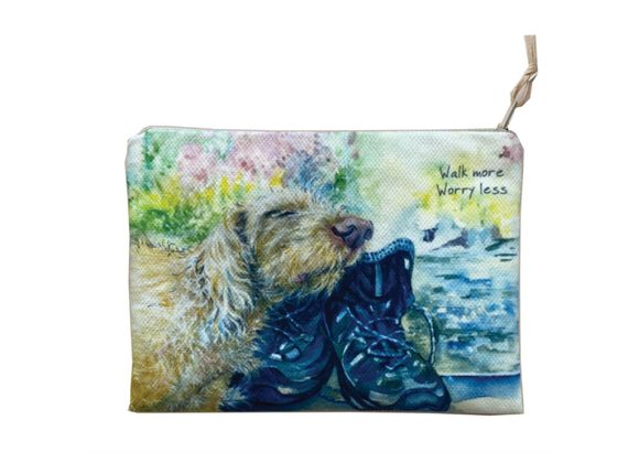 Wirehaired Vizsla Large Zip Purse / Cosmetic Bag