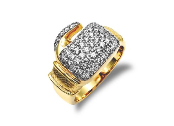 Large 925 Silver Gold Plated Boxing Glove Ring