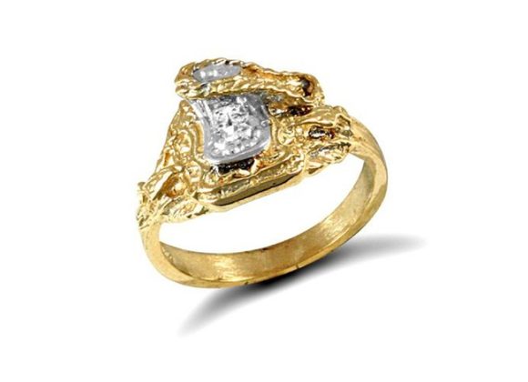 9ct Yellow Gold Cubic Zirconia Children's Saddle Ring