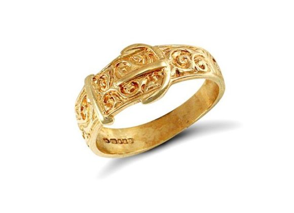 9ct Yellow Gold Baby Buckle Ring