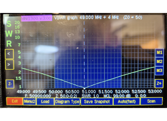 6 meter band 50 MHz T2LT 5/8th Wave