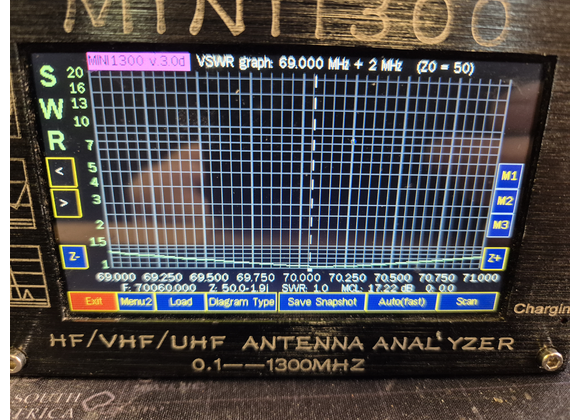 4 meter band 70 MHz T2LT 5/8th wave