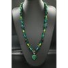 Dark Green Marbled Heart Necklace