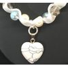 White Marble Heart Necklace Pendant