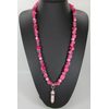 Opaque Pink and Pearl Chakra Necklace