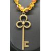 Antique Gold Large Key Charm Necklace