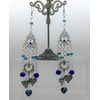 Swarovski Bermuda Blue Heart Crystal Earrings