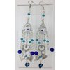 Swarovski Bermuda Blue Heart Crystal Earrings