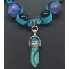 Blue Wave Marble Chakra Necklace Pendant